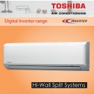 Toshiba Inverter Hi-Wall System, Cool 7.1kW, Heat 8.1kW