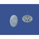 1,000 x 16mm/19mm Dome Plastic Pin (P-08) [4.4c per unit, $44 per 1,000]